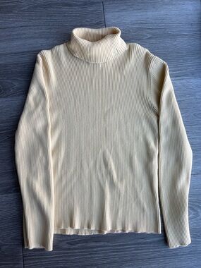 Lauren Ralph Lauren Butter Yellow Turtleneck Sweater